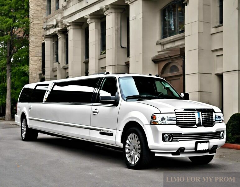White Lincoln Navigator Limo Rental for Prom Night